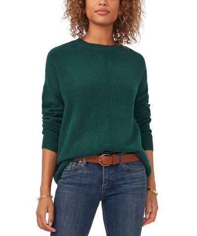 Long Sleeve Extend Shoulder Sweater Green $17.26 Sweaters