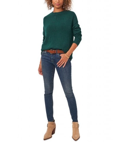 Long Sleeve Extend Shoulder Sweater Green $17.26 Sweaters