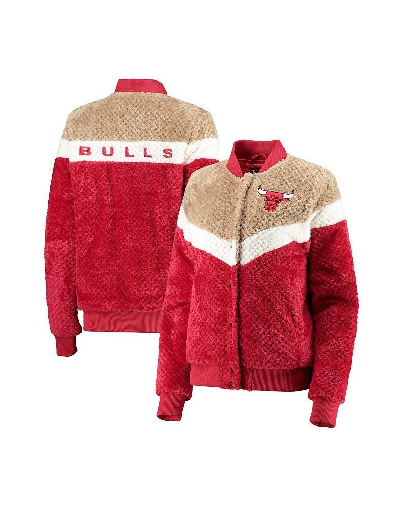 Women's Red Cream Chicago Bulls Riot Squad Sherpa Full-Snap Jacket Red, Cream $52.65 Jackets