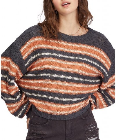 Juniors' She's A Trip Cropped Sweater Off Black $23.39 Sweaters