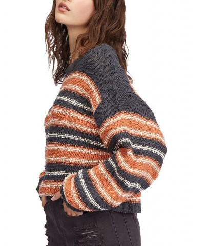 Juniors' She's A Trip Cropped Sweater Off Black $23.39 Sweaters