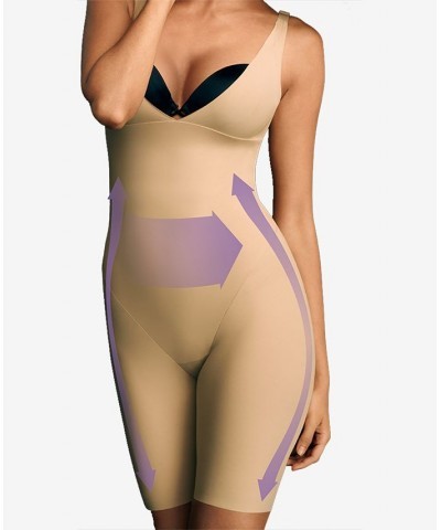 Women's Firm Tummy-Control Instant Slimmer Long Leg Open Bust Body Shaper 2556 Tan/Beige $39.78 Shapewear