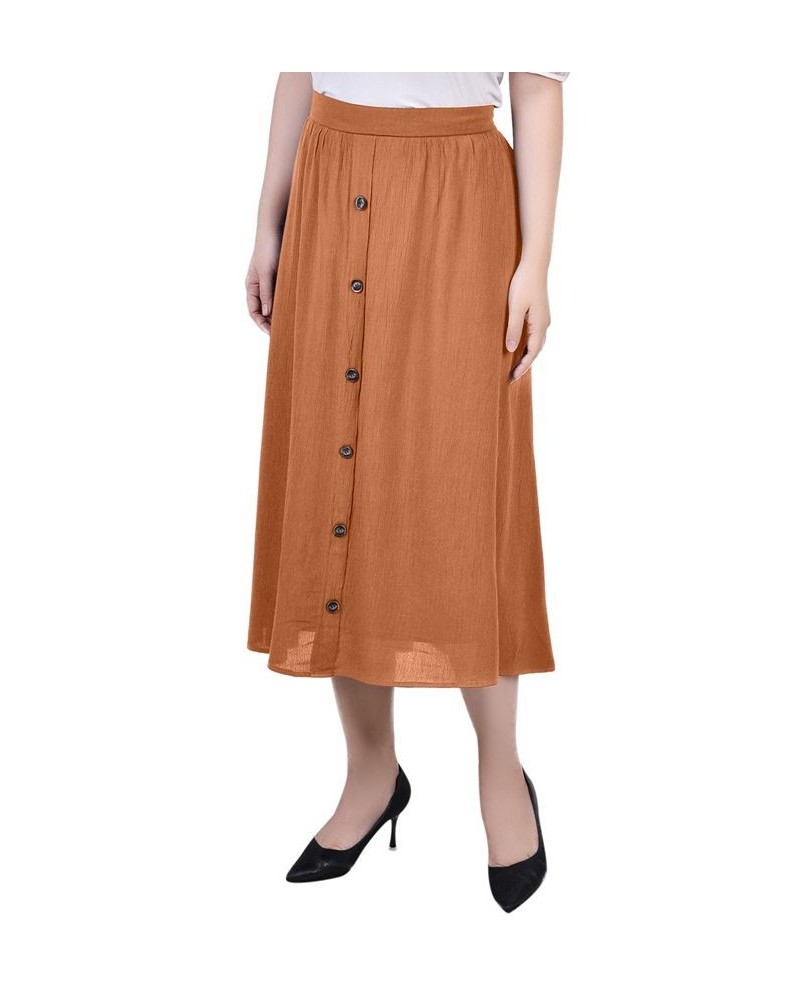 Women's Knee Length A-line Skirt Orange $16.64 Skirts