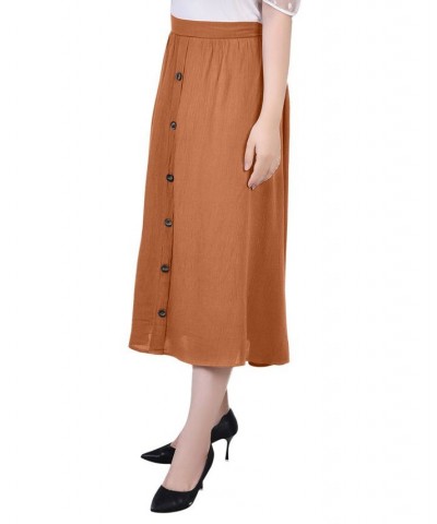 Women's Knee Length A-line Skirt Orange $16.64 Skirts