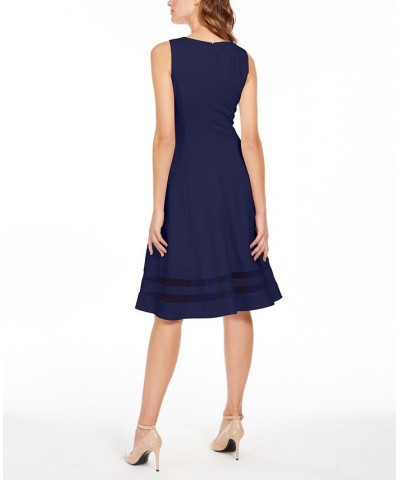 Mesh-Inset Dress Blue $45.99 Dresses