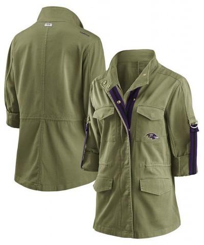 Women's Olive Baltimore Ravens Full-Zip Utility Jacket Olive $51.60 Jackets