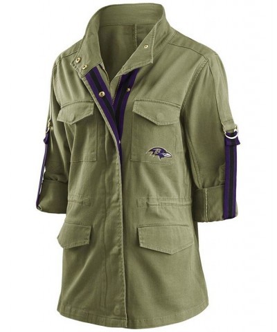 Women's Olive Baltimore Ravens Full-Zip Utility Jacket Olive $51.60 Jackets