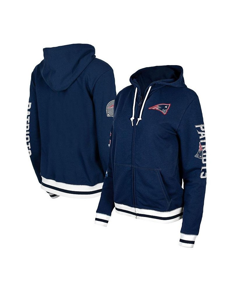 Women's Navy New England Patriots Elite Pack Full-Zip Hoodie Navy $38.00 Sweatshirts