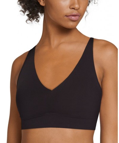 Women's Solid Seam-Free Smooth Light Support Bralette Black $12.85 Bras