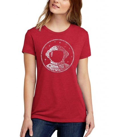 Women's Word Art I Need My Space Astronaut T-Shirt Red $15.17 Tops