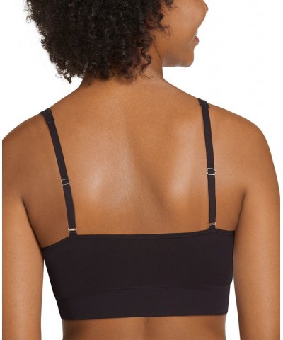 Women's Solid Seam-Free Smooth Light Support Bralette Black $12.85 Bras