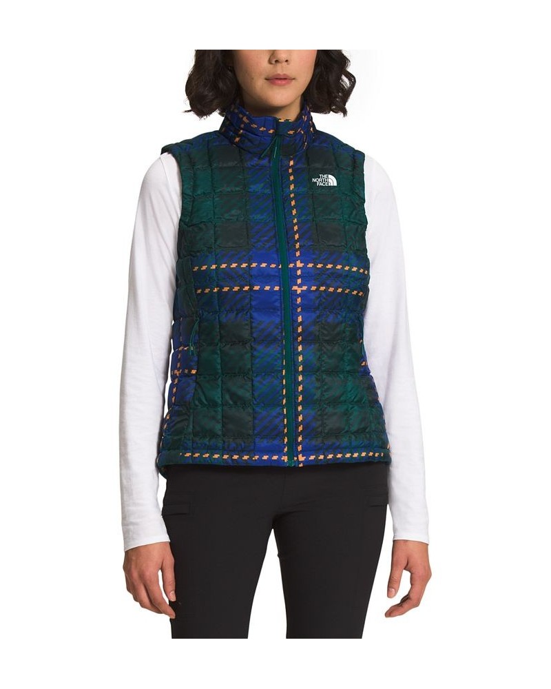 Women's Printed ThermoBall™ Eco Vest Ponderosa Green Medium Icon Plaid Print $53.37 Vests