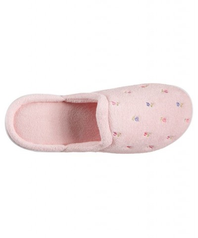 Women's Secret Sole Embroidered Clog Slippers Pink $9.24 Shoes