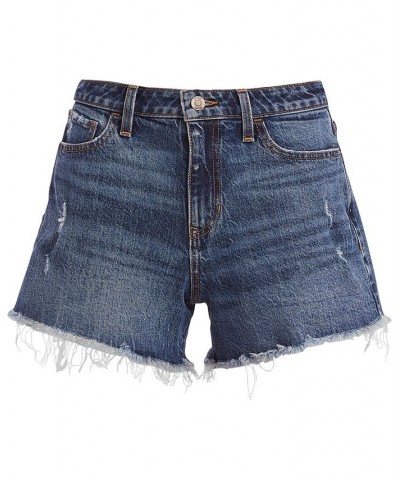 Women's Relaxed Cut-Off Denim Midi Shorts Coastal Blue $36.49 Shorts