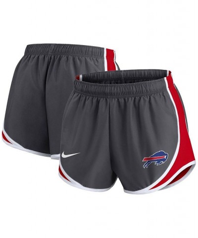 Women's Charcoal Buffalo Bills Plus Size Logo Performance Tempo Shorts Charcoal $23.65 Shorts