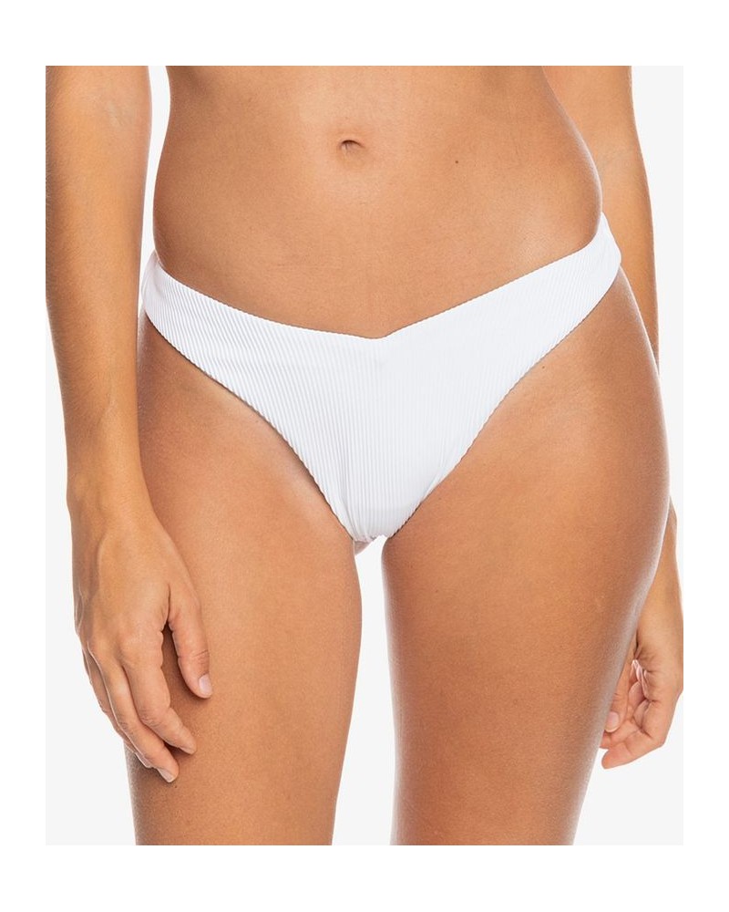 Juniors' Ribbed Underwire Bikini Top & Bottoms White $32.34 Swimsuits