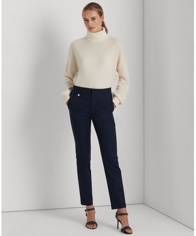 Double-Faced Stretch Cotton Pant Regular & Petite Blue $74.40 Pants