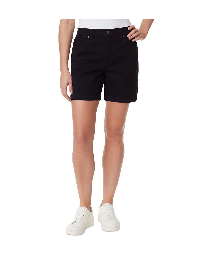 Women's Amanda High-Rise 6" Denim Shorts Black $16.19 Shorts