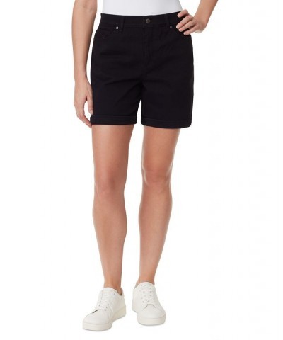 Women's Amanda High-Rise 6" Denim Shorts Black $16.19 Shorts