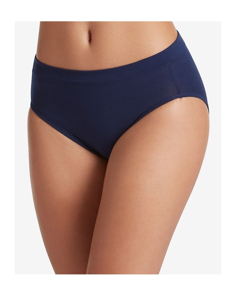 Cotton Stretch Hi Cut 1555 available in extended sizes Blue $9.28 Panty