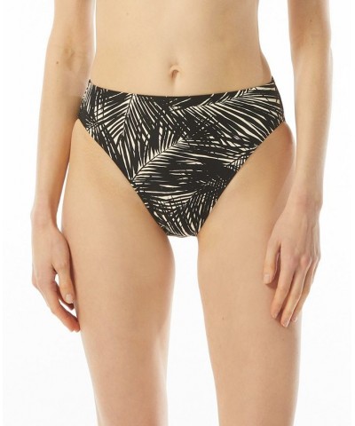 Women's High-Waist High-Cut Bikini Bottoms Black $31.68 Swimsuits