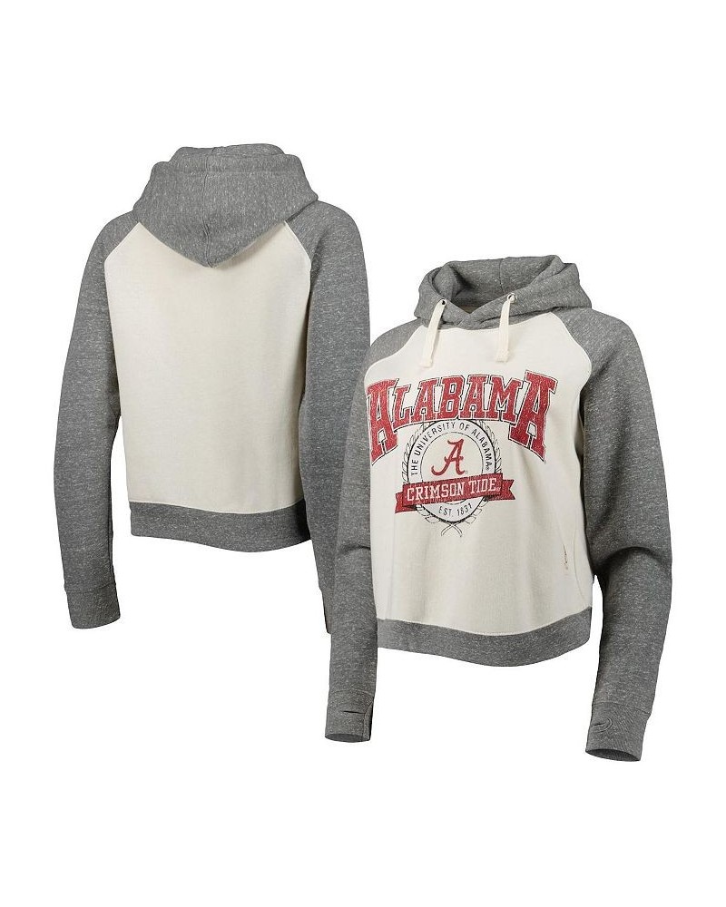 Women's Cream Heather Gray Alabama Crimson Tide Cody Tri-Bend Raglan Pullover Hoodie Cream, Heather Gray $36.00 Sweatshirts