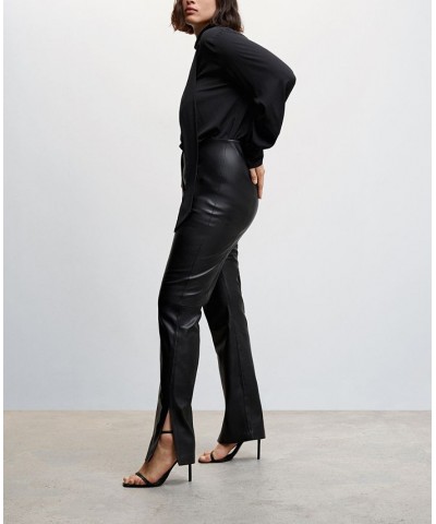 Women's Faux-Leather Pants Black $43.19 Pants