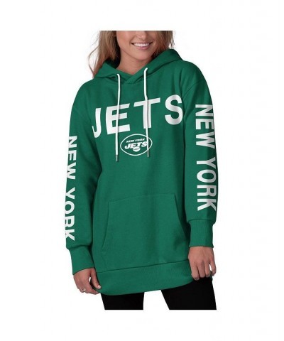 Women's Green New York Jets Extra Point Pullover Hoodie Green $28.67 Sweatshirts