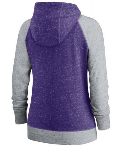 Women's Purple Colorado Rockies In Pocket Gym Vintage-Like Full-Zip Hoodie Purple $35.20 Sweatshirts