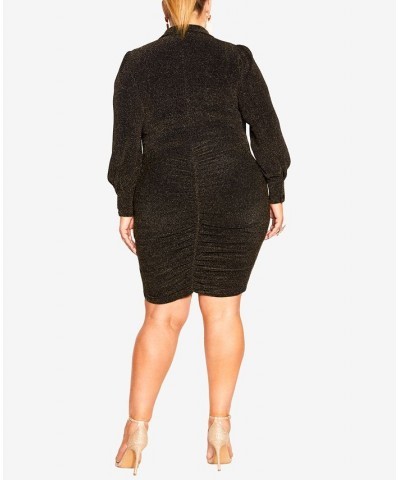 Trendy Plus Size Chloe Long Sleeve Dress Gold $62.55 Dresses