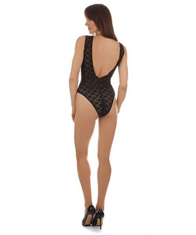 Women's Analise Lace Lingerie Bodysuit Black $31.96 Lingerie