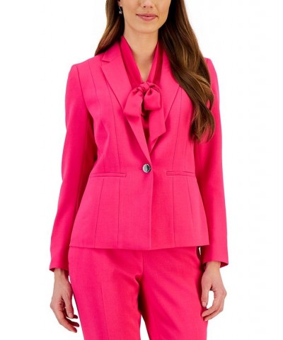 Petite Crepe One-Button Blazer Pink $42.51 Jackets