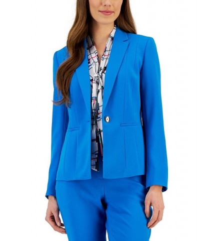 Petite Crepe One-Button Blazer Pink $42.51 Jackets