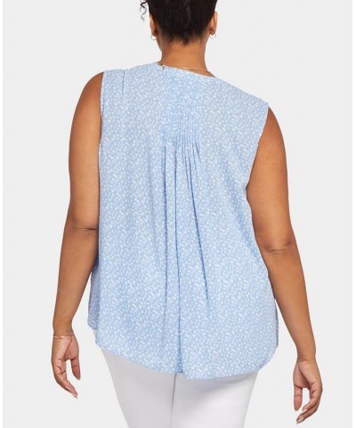 Plus Size Sleeveless Pintuck Blouse Priscilla Dot $25.15 Tops