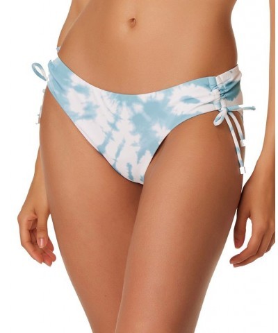 Women's Spiraling Hipster Bikini Bottoms Abalone Blue $16.06 Swimsuits