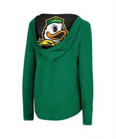 Women's Green Oregon Ducks Catalina Hoodie Long Sleeve T-Shirt Green $20.50 Tops