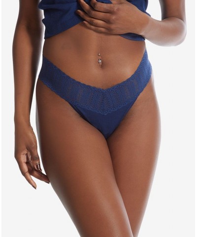 Women's Low Rise Thong Blue $15.30 Panty