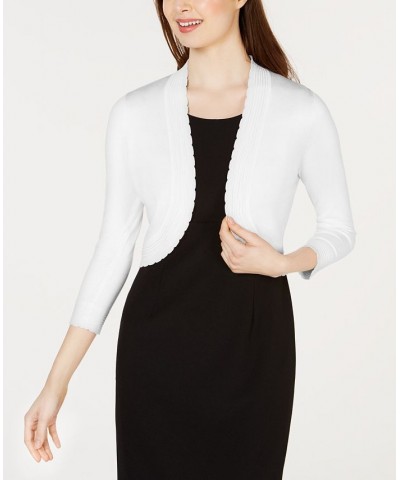 Open-Front Cropped Cardigan White $27.00 Sweaters