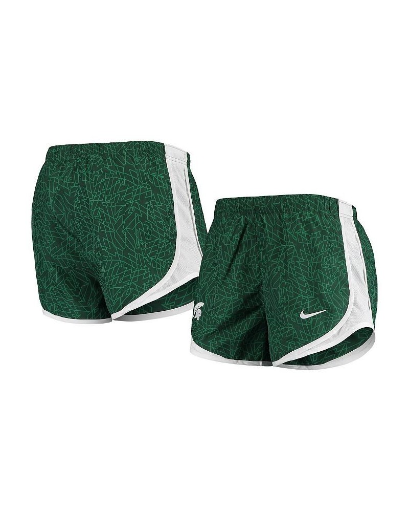 Women's Green White Michigan State Spartans Performance Tempo Shorts Green, White $21.60 Shorts