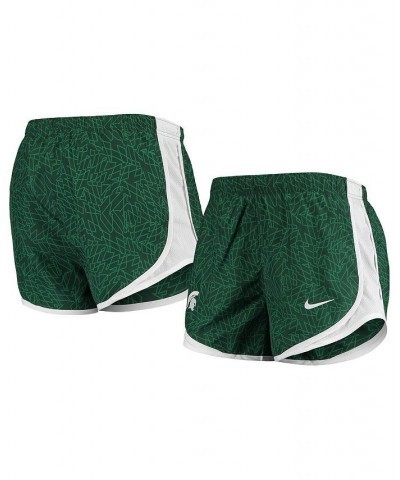 Women's Green White Michigan State Spartans Performance Tempo Shorts Green, White $21.60 Shorts