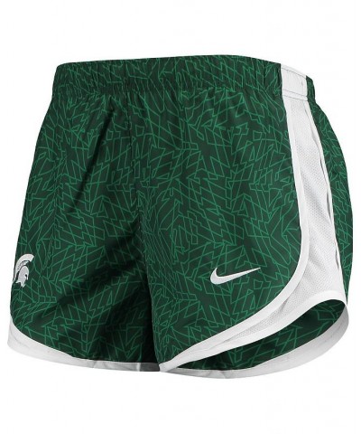 Women's Green White Michigan State Spartans Performance Tempo Shorts Green, White $21.60 Shorts