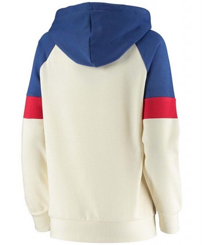 Women's Cream-Royal Chicago Cubs Shutout Raglan Pullover Hoodie Cream-Royal $32.90 Sweatshirts