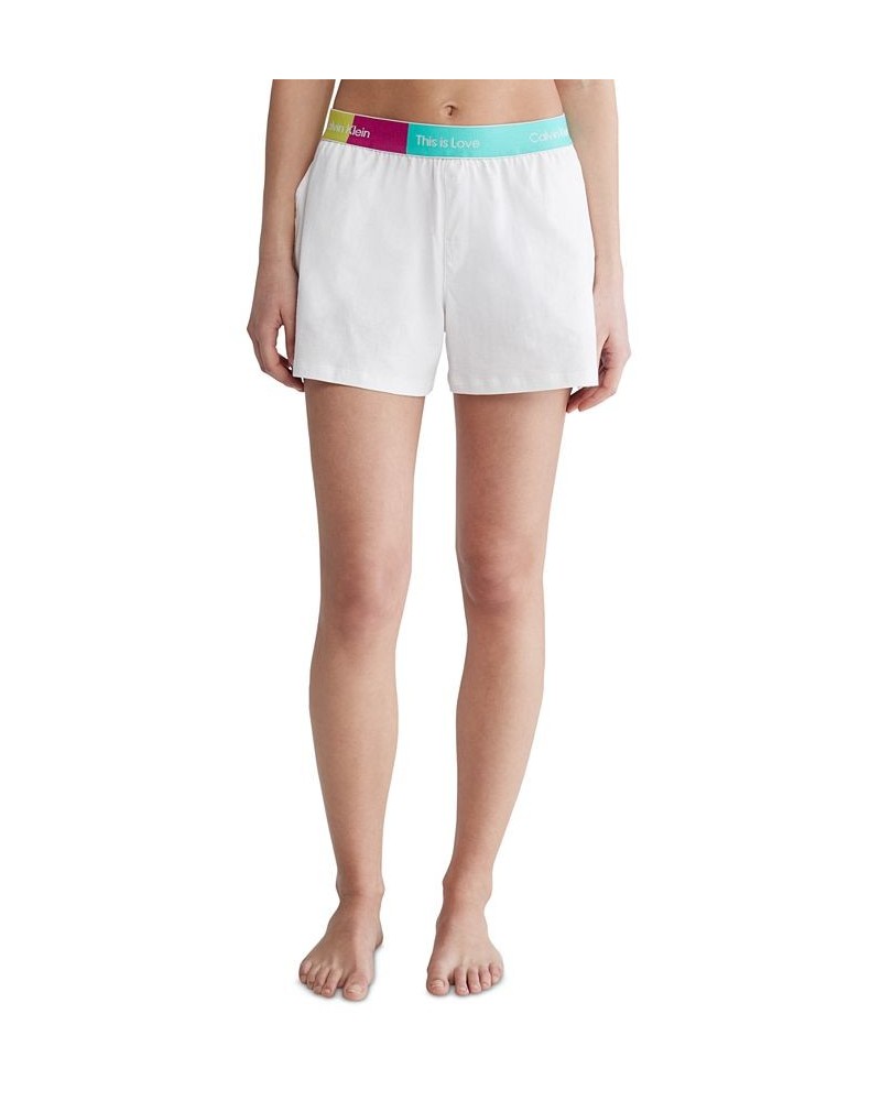 Women's Pride This Is Love Sleep Shorts QS6970 White $34.51 Sleepwear