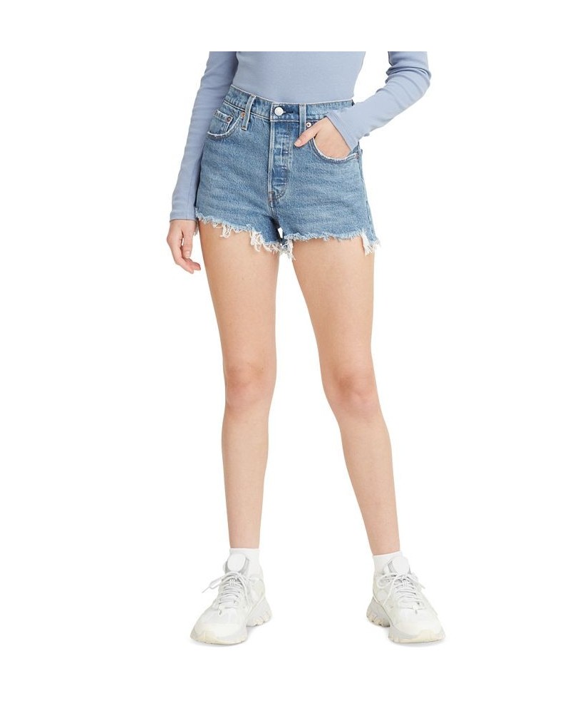 Women's 501 Cotton High-Rise Denim Shorts Jazz Solo $35.39 Shorts