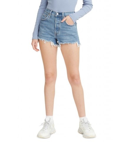 Women's 501 Cotton High-Rise Denim Shorts Jazz Solo $35.39 Shorts