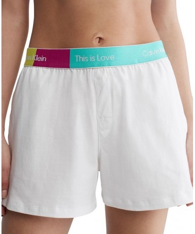 Women's Pride This Is Love Sleep Shorts QS6970 White $34.51 Sleepwear