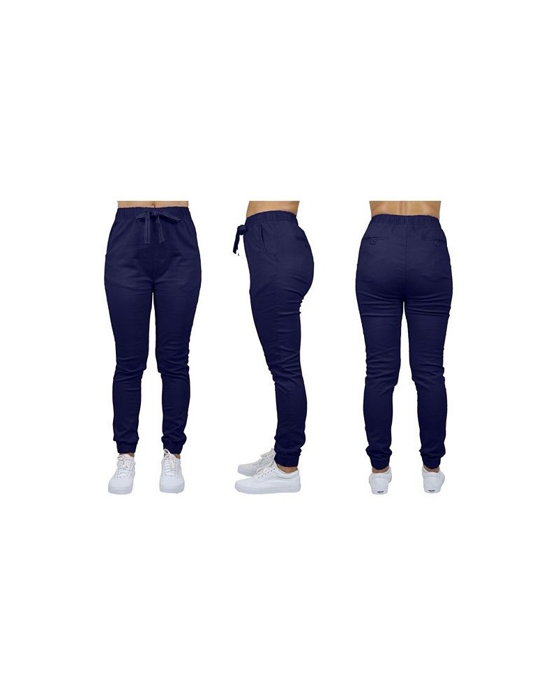 Women's Basic Stretch Twill Joggers Navy $18.36 Pants