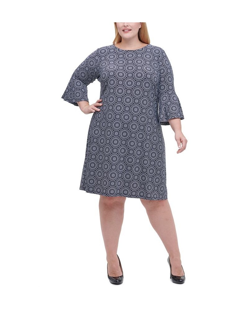 Plus Size Knit Dress Sky Captain/Ivory $36.48 Dresses