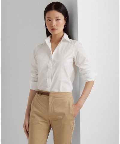 Non-Iron Straight-Fit Shirt Regular & Petite White $54.73 Tops