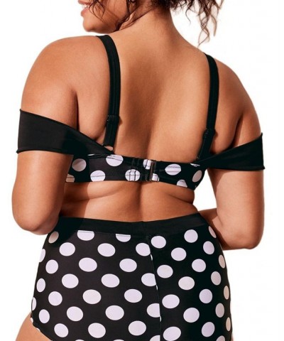 Baylie Women's Plus-Size Swimwear Bra Top Dot black $25.83 Swimsuits